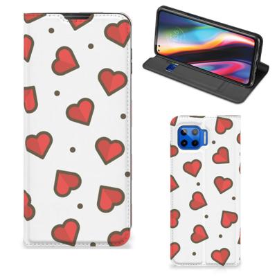 Motorola Moto G 5G Plus | Hoesje met Magneet | Hearts