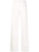 MM6 Maison Margiela pantalon évasé à taille haute - Blanc