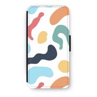 Memphis Shapes Blue: iPhone 7 Flip Hoesje