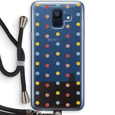 Bollen: Samsung Galaxy A6 (2018) Transparant Hoesje met koord