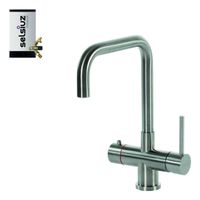 Selsiuz Inox kokend water kraan met titanium combi extra boiler en U-uitloopkraan inox