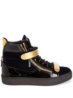 Giuseppe Zanotti baskets Coby à empiècements - Bleu