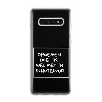 Schotelvod: Samsung Galaxy S10 4G Transparant Hoesje