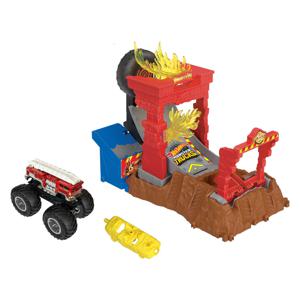 Hot Wheels Monster Trucks Arena Smash 5 Alarm Fire Crash Speelset