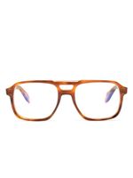 Cutler & Gross lunettes de vue à monture rectangulaire - Marron