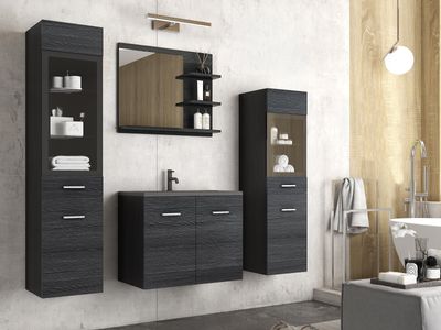 Complete badkamerset MADRID 6 deuren grafiet