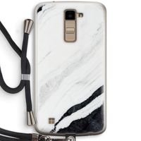Elegante marmer: LG K10 (2016) Transparant Hoesje met koord