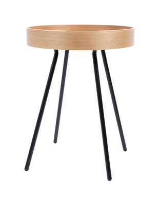 Zuiver Ronde Bijzettafel 'Oak Tray' Eikenhout, 46cm