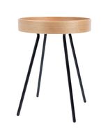 Zuiver Ronde Bijzettafel 'Oak Tray' Eikenhout, 46cm