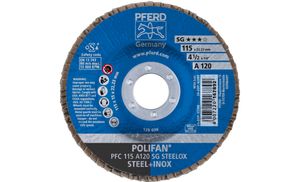 PFERD 67712115 PFC 115 A 120 SG STEELOX Lamellenschijf Diameter 115 mm Boordiameter 22.23 mm RVS, Staal 10 stuk(s)