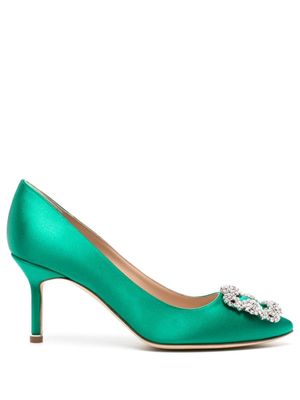 Manolo Blahnik escarpins Hangisi 70 mm à ornements - Vert