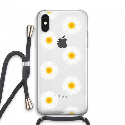 Margrietjes: iPhone XS Max Transparant Hoesje met koord