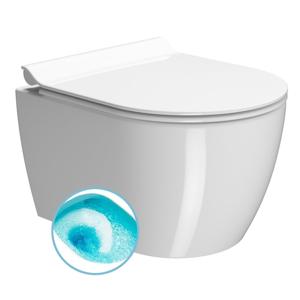 Wand Toilet Swirlflush Sapho Pura 35x46 cm ExtraGlaze Wit