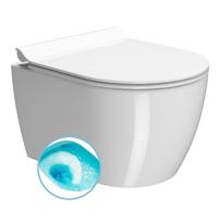 Wand Toilet Swirlflush Sapho Pura 35x46 cm ExtraGlaze Wit