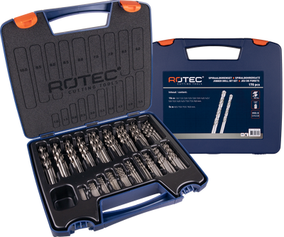 Rotec Spiraalborenset &apos;105&apos;, DIN338, type N, 170-dlg, ø1-10 ABS - 900.0173K - 900.0173K