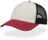 Atlantis AT426 Rapper Canvas Cap Recycled - White/Burgundy/Black - One Size