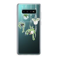 Hang In There: Samsung Galaxy S10 Plus Transparant Hoesje