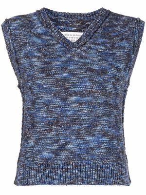 Maison Margiela débardeur en maille texturée - Bleu