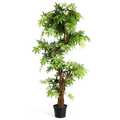 160cm Kunstmatige Kiel Rode Wingerd Bonsai PVC Materialen Kunstmatige Planten Bladeren & Cement-Gevulde Plastic Pot