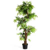 160cm Kunstmatige Kiel Rode Wingerd Bonsai PVC Materialen Kunstmatige Planten Bladeren & Cement-Gevulde Plastic Pot
