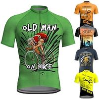 Voor heren Wielrenshirt Korte mouw Fietsen Shirt Kleding Bovenlichaam met 3 achterzakken Bergracen Wegwielrennen Ademend Sneldrogend Vochtregelerend Reflecterende strips Zwart Roze Rood Grafisch Lightinthebox - thumbnail