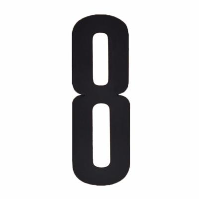 Hobby cijfers stickers - cijfer 8 - zwart - 10 cm - Huisvuil container - brievenbus