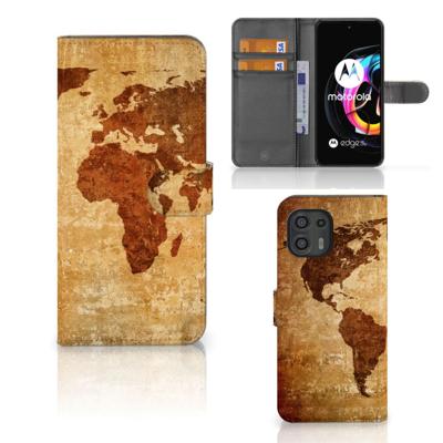 Motorola Edge 20 Lite | Flip Cover | Wereldkaart