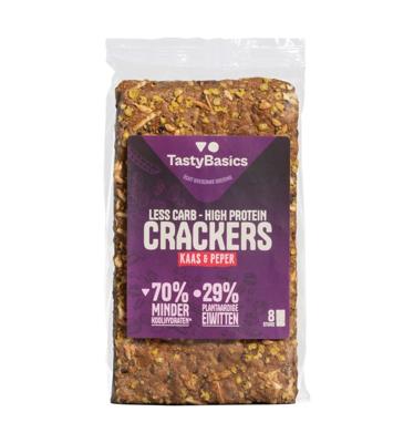 Less carb-high protein crackers kaas peper