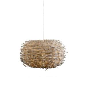 QAZQA Landelijke hanglamp wit rotan - Hatch 45