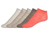 esmara 5 paar dames enkelsokken (beige/koraal, 39-42)