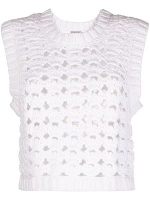 Rachel Comey haut sans manches à design perforé - Blanc