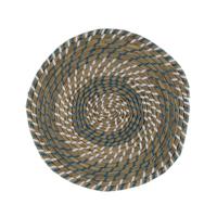 Placemat Versa Blauw Wit Textiel Waterhyacint 38 cm