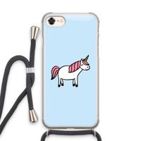 Eenhoorn: iPhone 8 Transparant Hoesje met koord