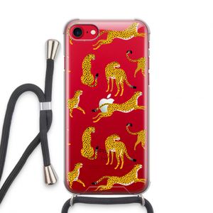 Luipaard: iPhone SE 2020 Transparant Hoesje met koord