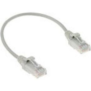 ACT Grijze 1 meter LSZH U/UTP CAT6 datacenter slimline patchkabel snagless met RJ45 connectoren
