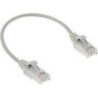 ACT Grijze 1 meter LSZH U/UTP CAT6 datacenter slimline patchkabel snagless met RJ45 connectoren