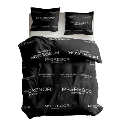 Dekbedovertrek McGregor Antraciet Tekst 240x200 Cm McGregor - Dekbed-Discounter.nl