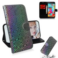 Voor Galaxy a2 core effen kleur kleurrijke magnetische Buckle horizontale Flip PU lederen draagtas met houder & kaartsleuven & portemonnee & Lanyard (