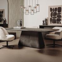 Tower Living Eettafel 'Asti' Mangohout, 180 x 100cm, kleur Zwart