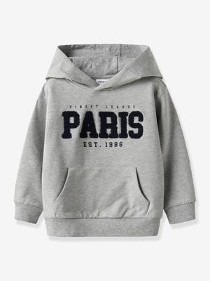 Sweater met capuchon NMMRIVAN jongen NAME IT gemêleerd grijs