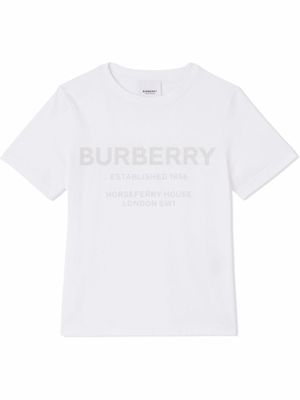 Burberry Kids t-shirt à imprimé Horseferry - Blanc