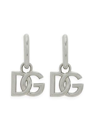 Dolce & Gabbana boucles d'oreilles à breloque logo - Argent