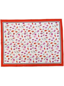 CHANEL Pre-Owned foulard à imprimé lèvres (années 1990-2000) - Rouge