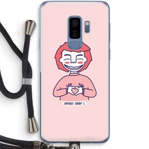 Hartje: Samsung Galaxy S9 Plus Transparant Hoesje met koord