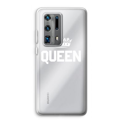 Queen zwart: Huawei P40 Pro Plus Transparant Hoesje