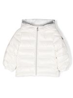 Moncler Enfant doudoune en coton à patch logo - Blanc