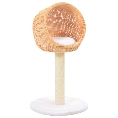 VidaXL Kattenkrabpaal met sisal krabpaal natuurlijk wilgenhout
