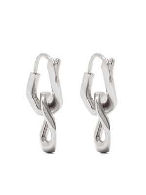 Maison Margiela créole polie à logo gravé - Argent