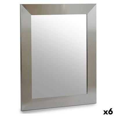 Wandspiegel Gift Decor Zilverkleurig 39 x 1,5 x 49 cm 39 x 49 x 2 cm Rechthoekig (6 Stuks)