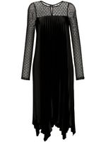 NISSA robe à design plissé - Noir